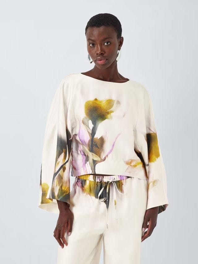 Editions Floral Print Fluid Top