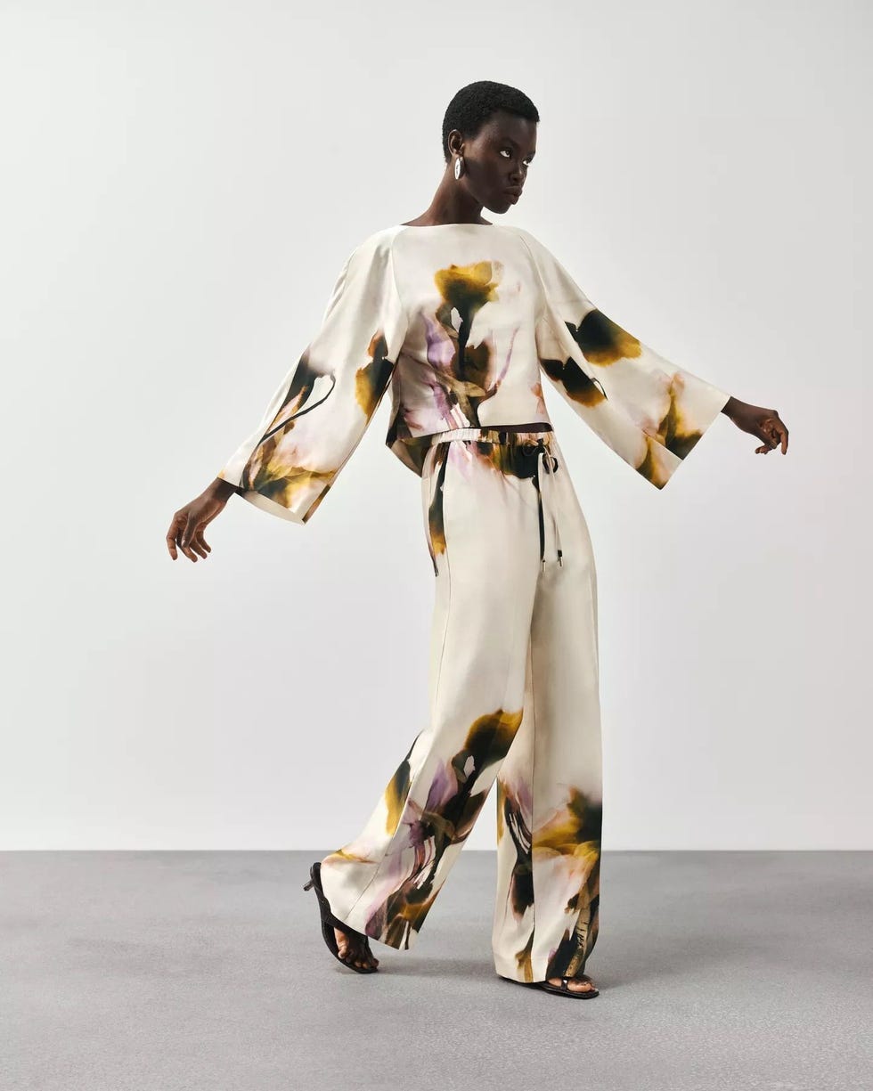 Editions Floral Print Fluid Trousers