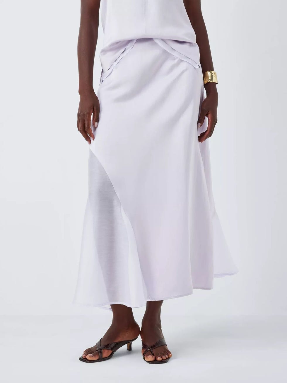 Editions Sheer Panel Maxi Skirt