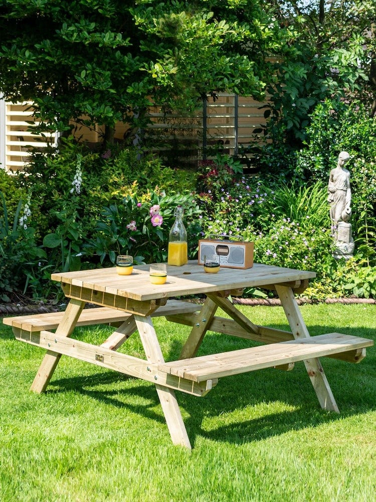 Natural Picnic Table 1.2m