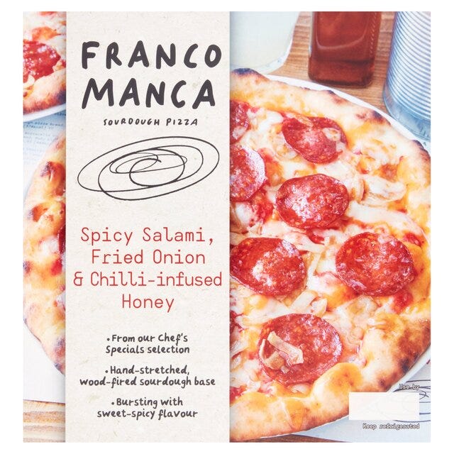 Spicy Salami & Hot Honey and Fried Onion Pizza 475g