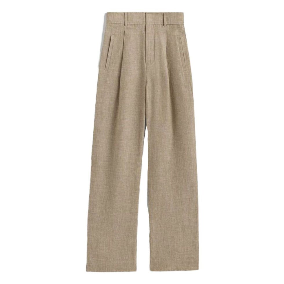 The Linen Way-High Drape Pant