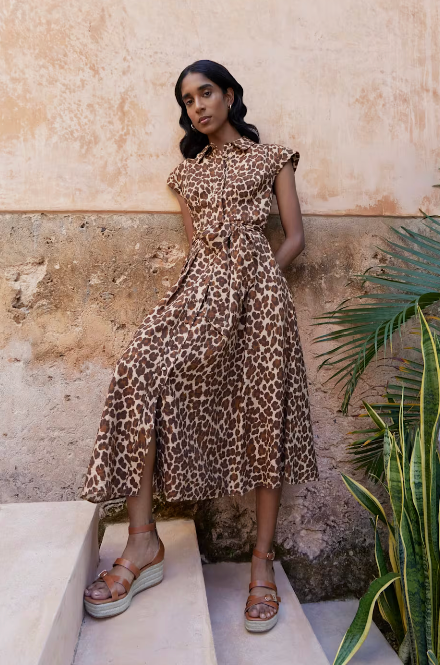 Hurst Leopard Shirt Dress