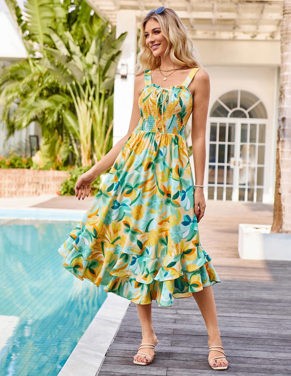 Summer Floral Boho Dress 
