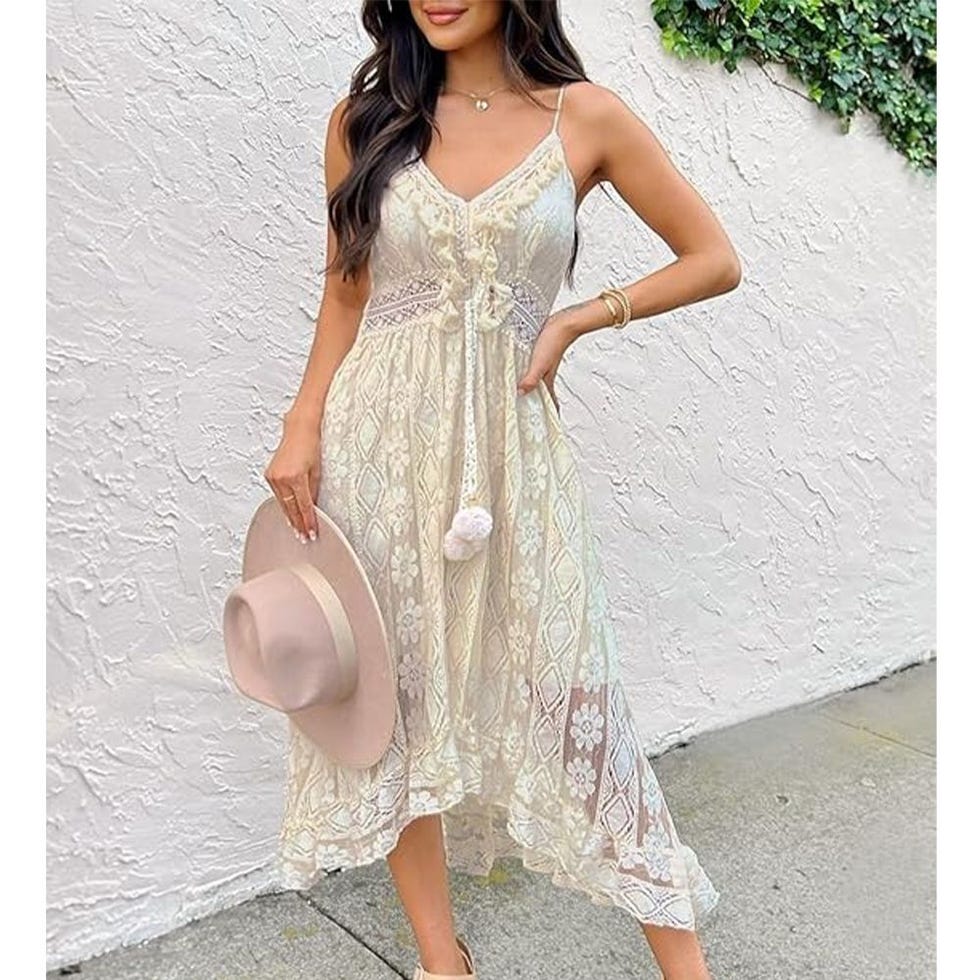 Lace Ruffle Maxi Summer Dress