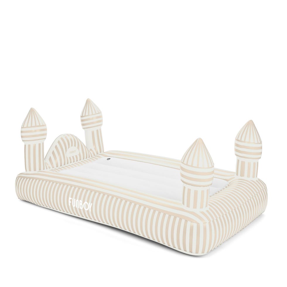 Kids Striped Castle Sleepover Bed