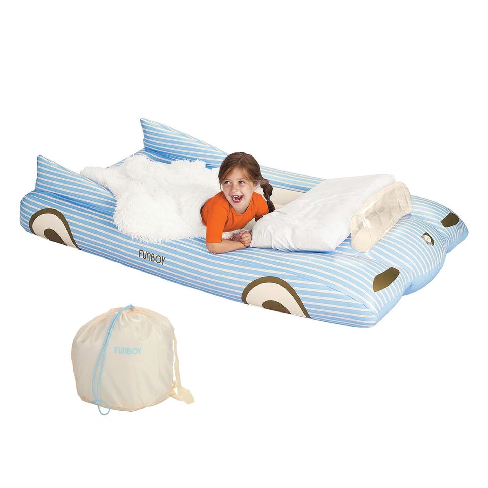 Kids' Blue Inflatable Travel Bed