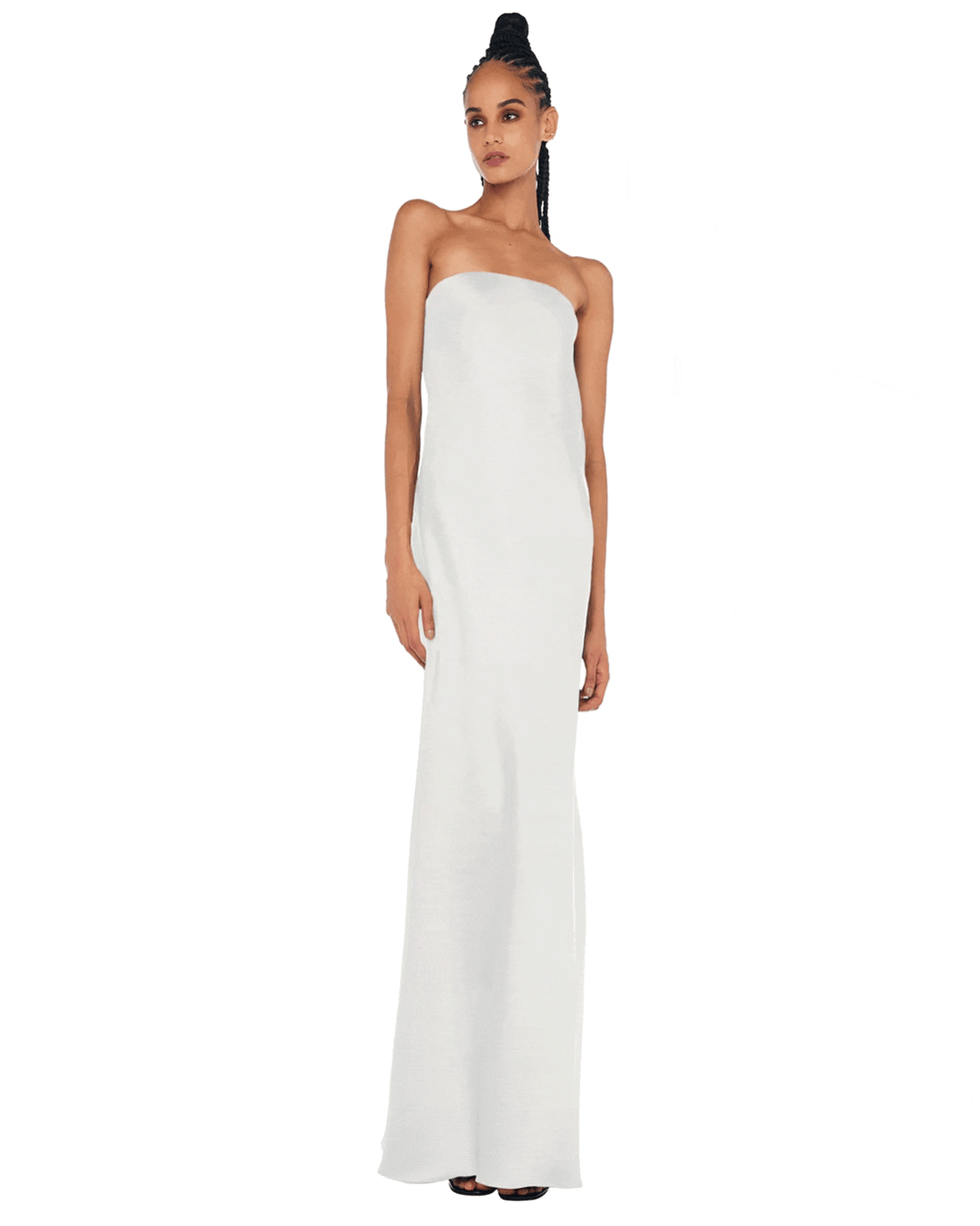 Bias Strapless Gown 