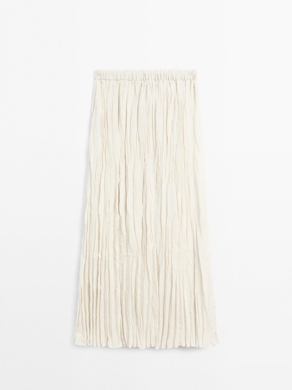 Flared pleated blind Midi-scirt