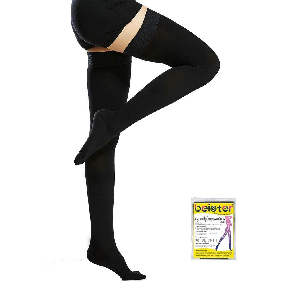 Medical Closed Toe Thigh High Compression Stockings 