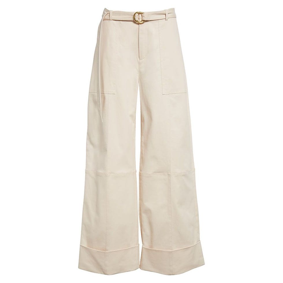 Pantaloni in twill con cintura doppia Winona