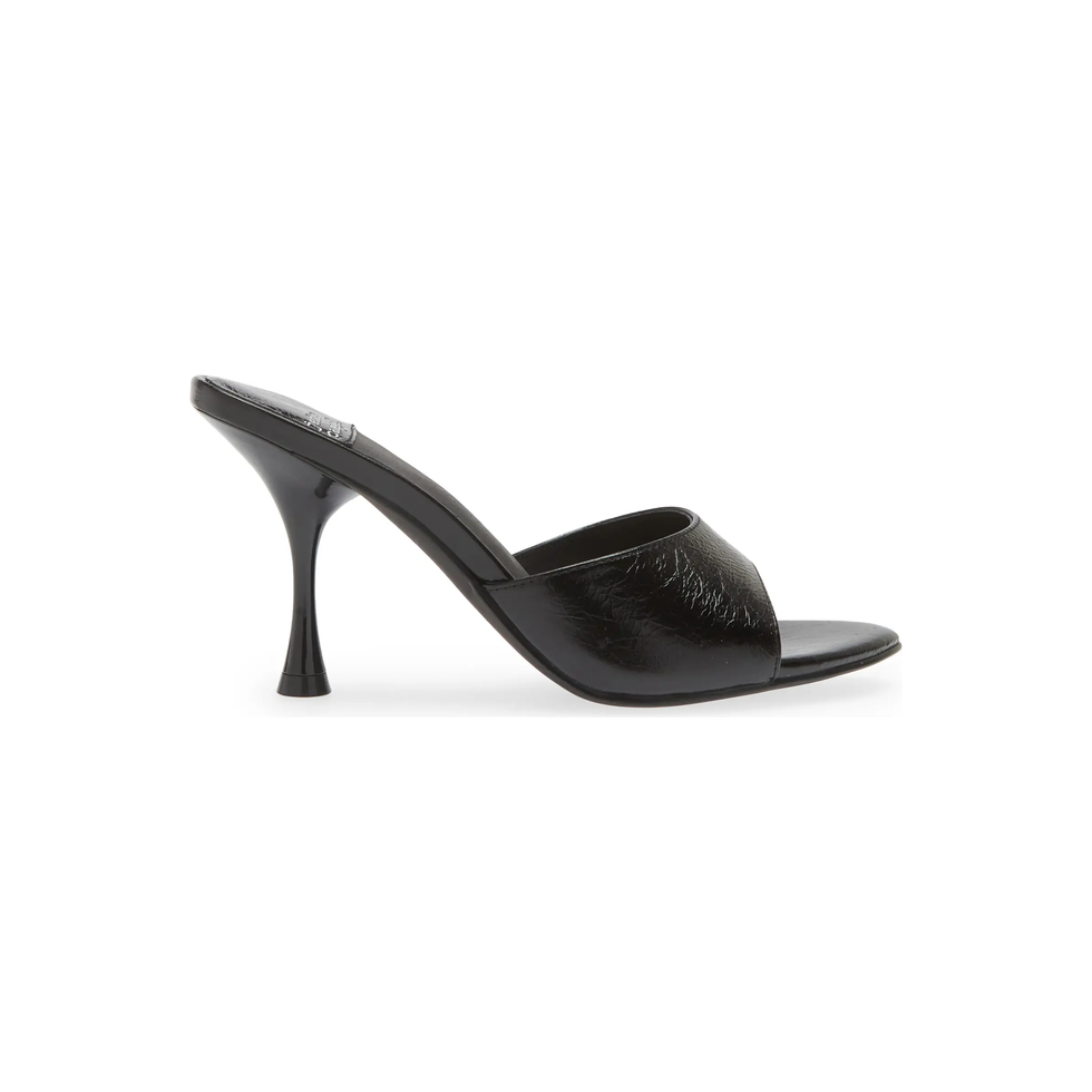 Agent Slide Sandal in Black Crinkle