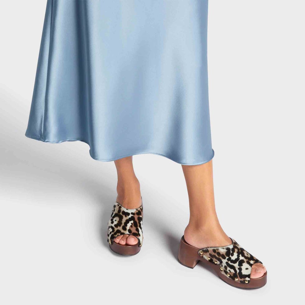 Pescura 'wave' sandal with pony leather