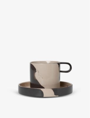 Stoneware Cup and Saucer