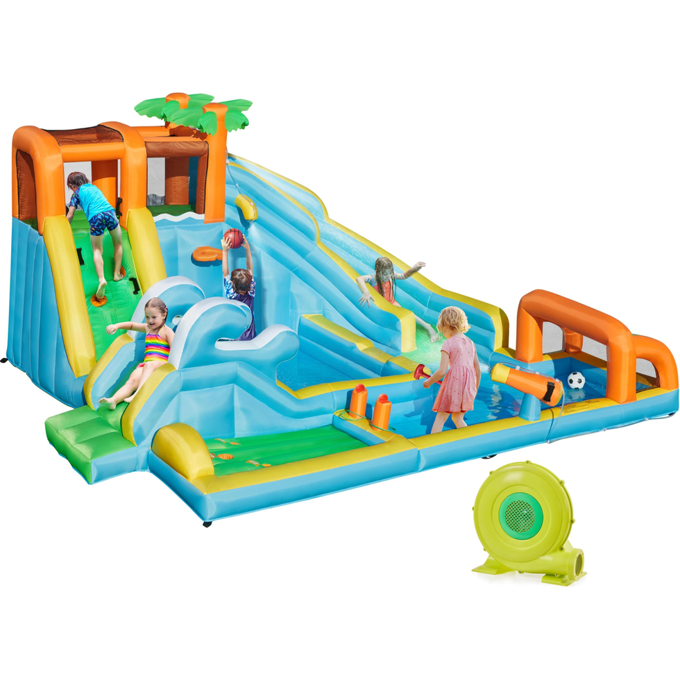 10-in-1 Inflatable Water Slide with Golf Course