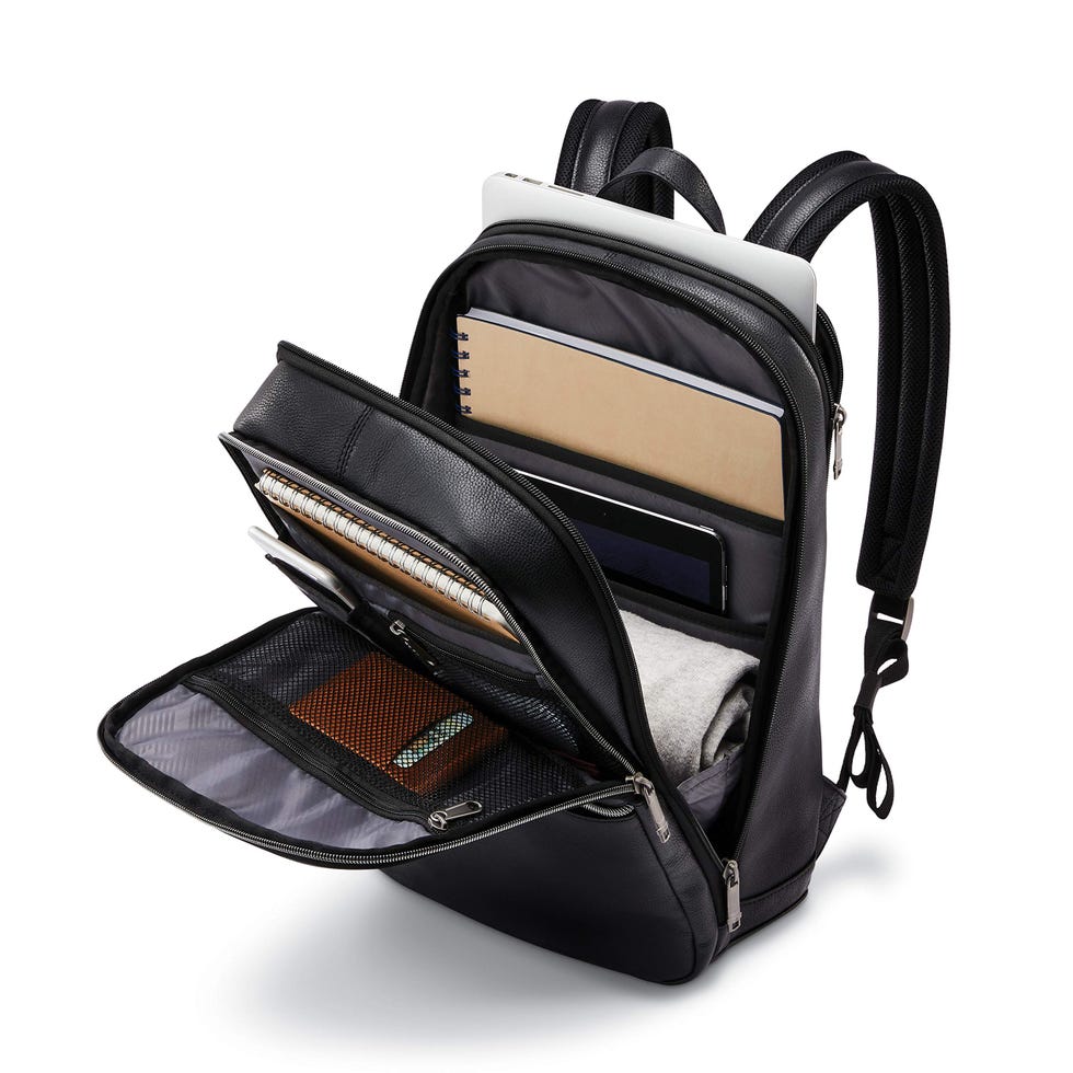 Classic Leather Slim Backpack 