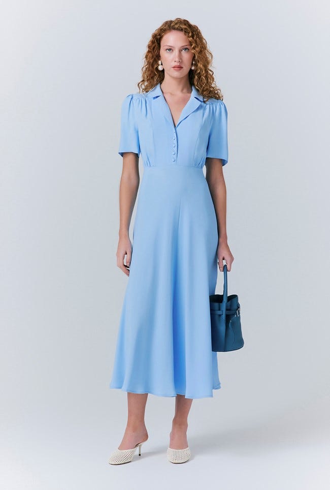 Blaire Crepe Shirt Dress