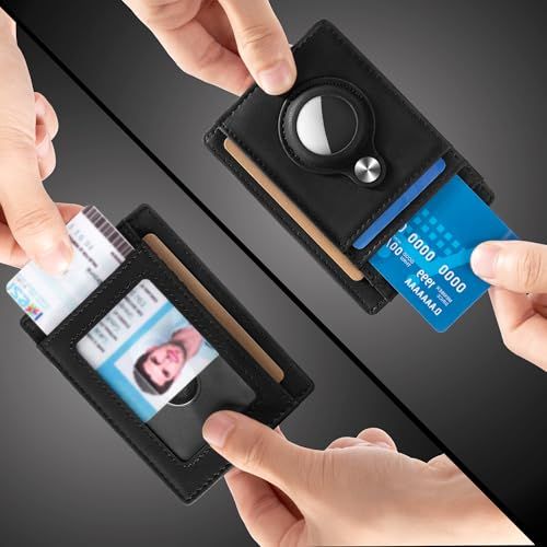 hawanik slim minimalist front pocket air tag wallet 