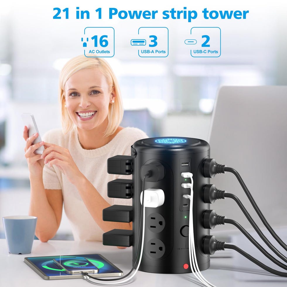 Tower Power Strip Surge Protector 