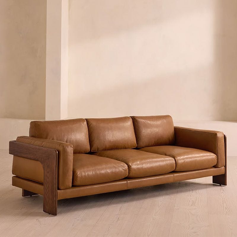 Sofa trzyosobowa Marcia, skóra