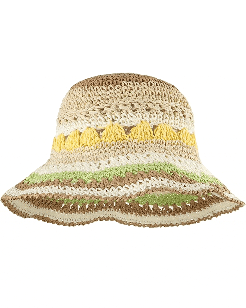 Colorful Crochet Straw Hat