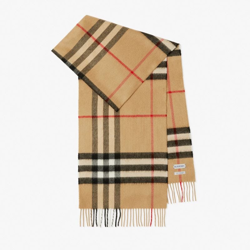 Check Cashmere Scarf Check Cashmere Scarf