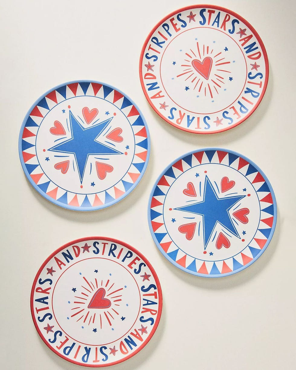 จานของหวาน Melamine Stars & Stripes