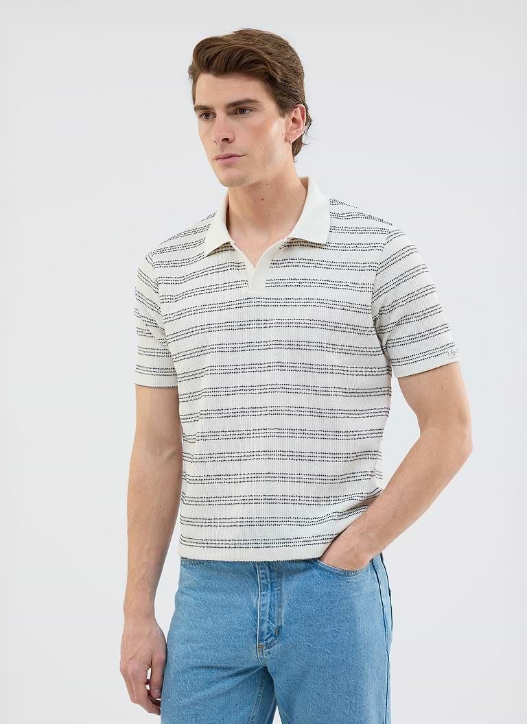 Laurent Open Collar Polo