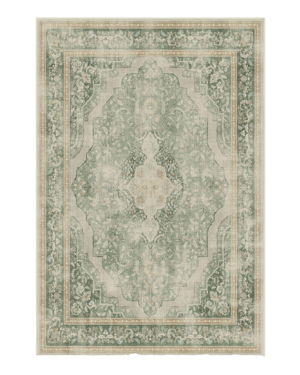 Teppich „Adeline“ in natürlichem Salbeigrün