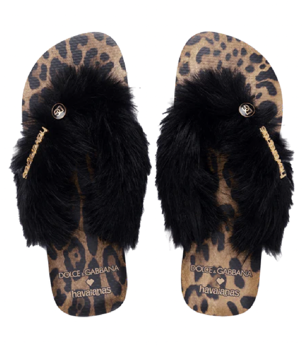 Leopard Top Flip Flops