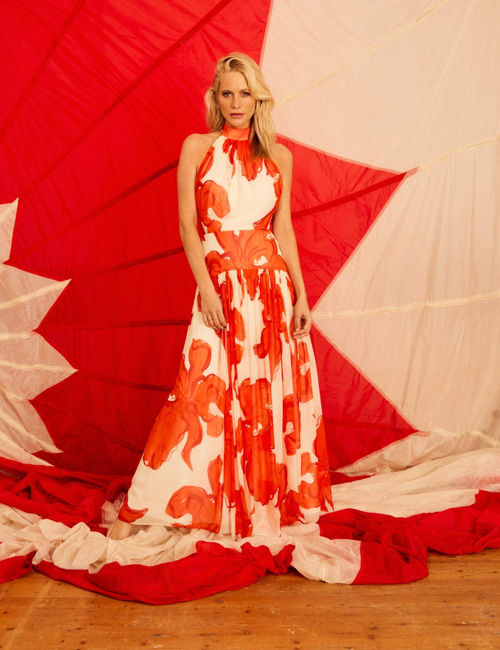 The stately home wedding: backless Alice maxi dress with tie neckline by Poppy Delevingne