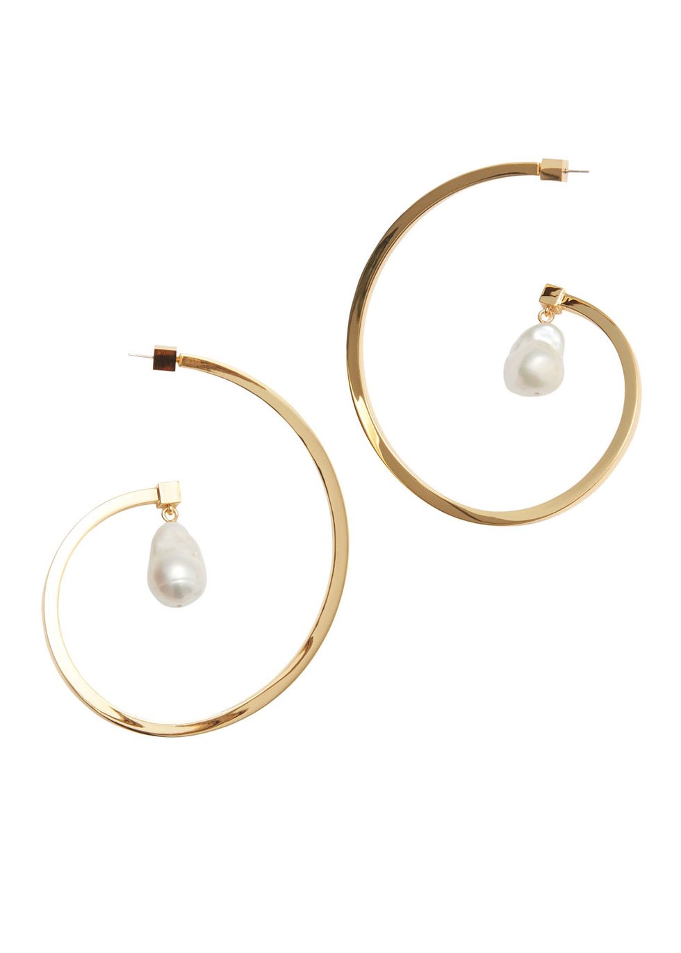 Freshwater Pearl Swirl Earrings