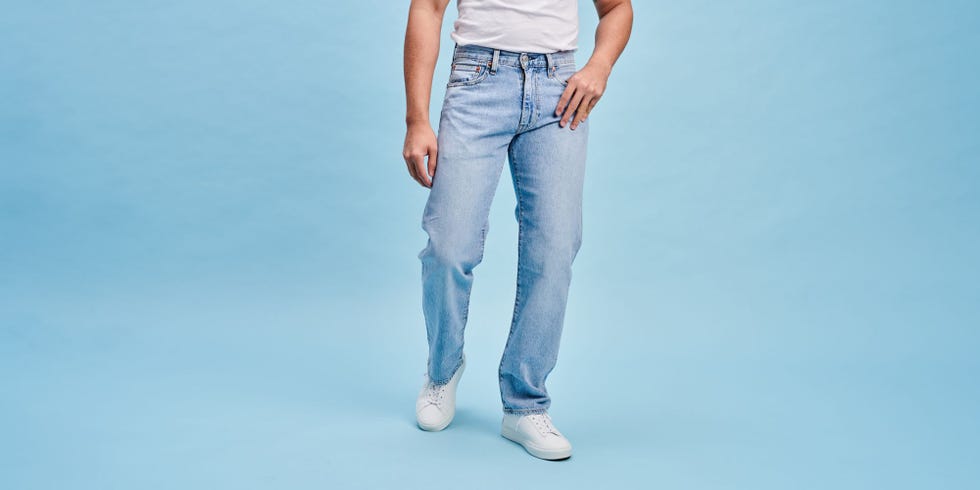 555 Relaxed Straight Linen+ Denim Men's Jeans