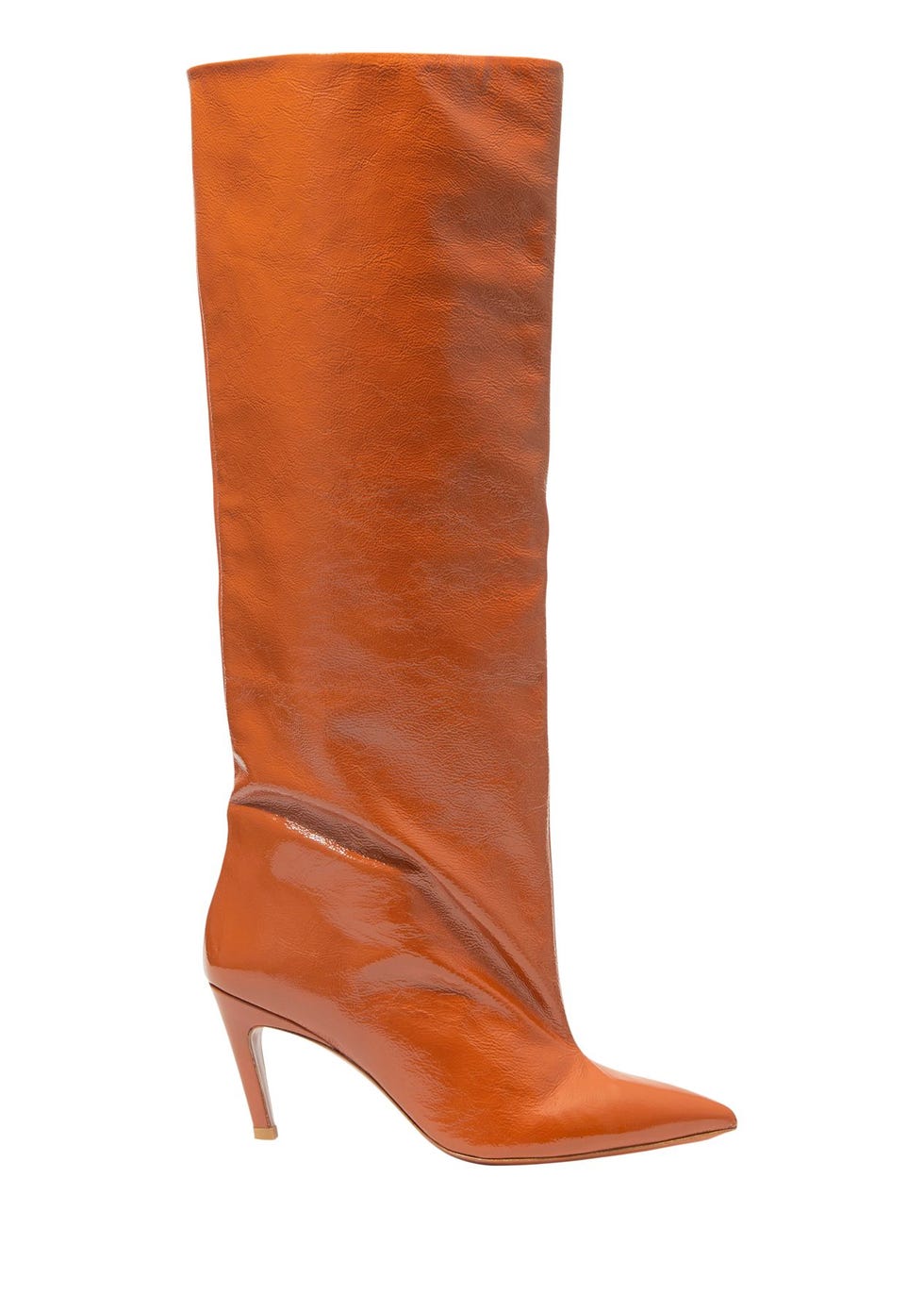 Botas de couro envernizado até o joelho