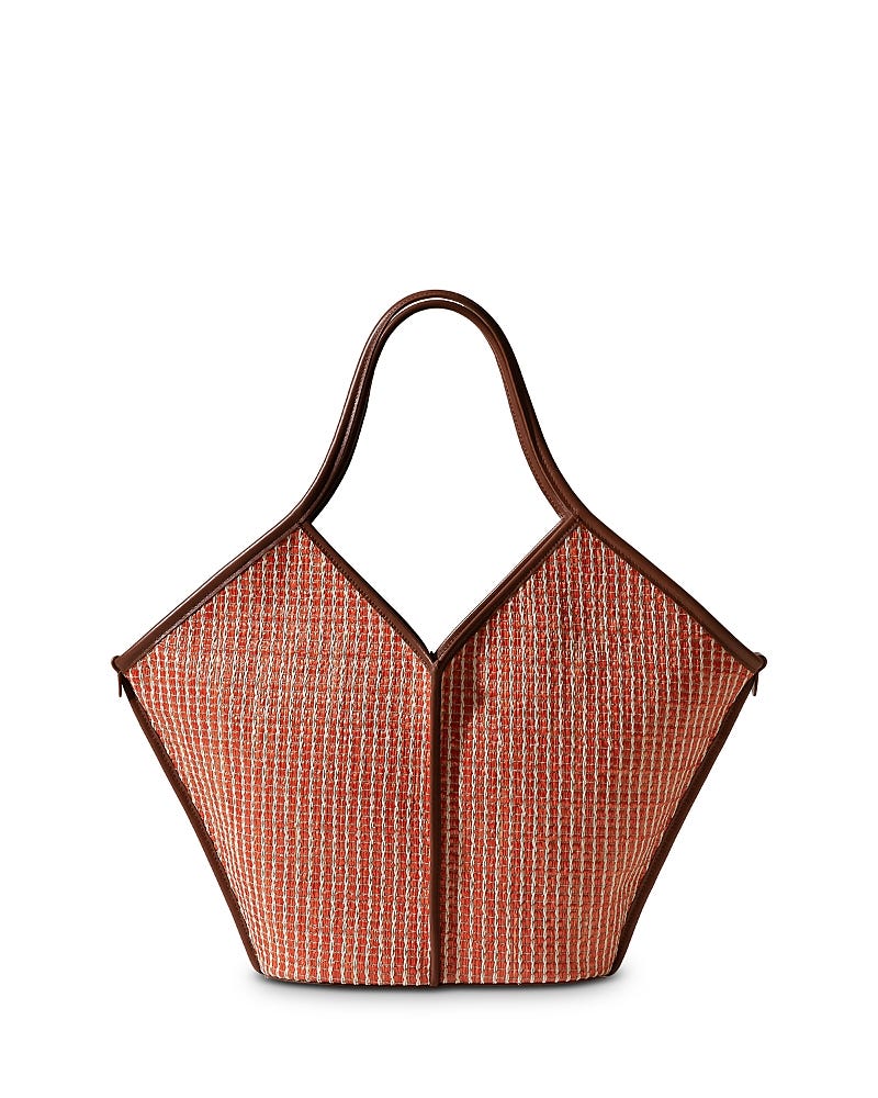 Calella Striped Raffia Tote