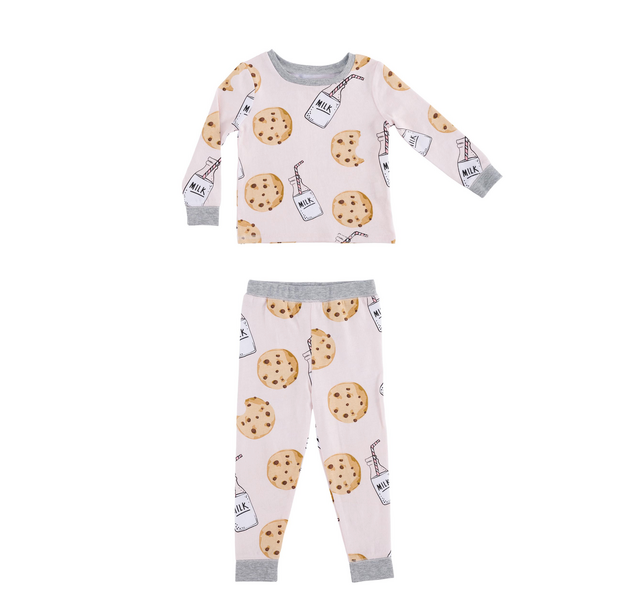 Pink Milk and Cookies Toddler Pajamas