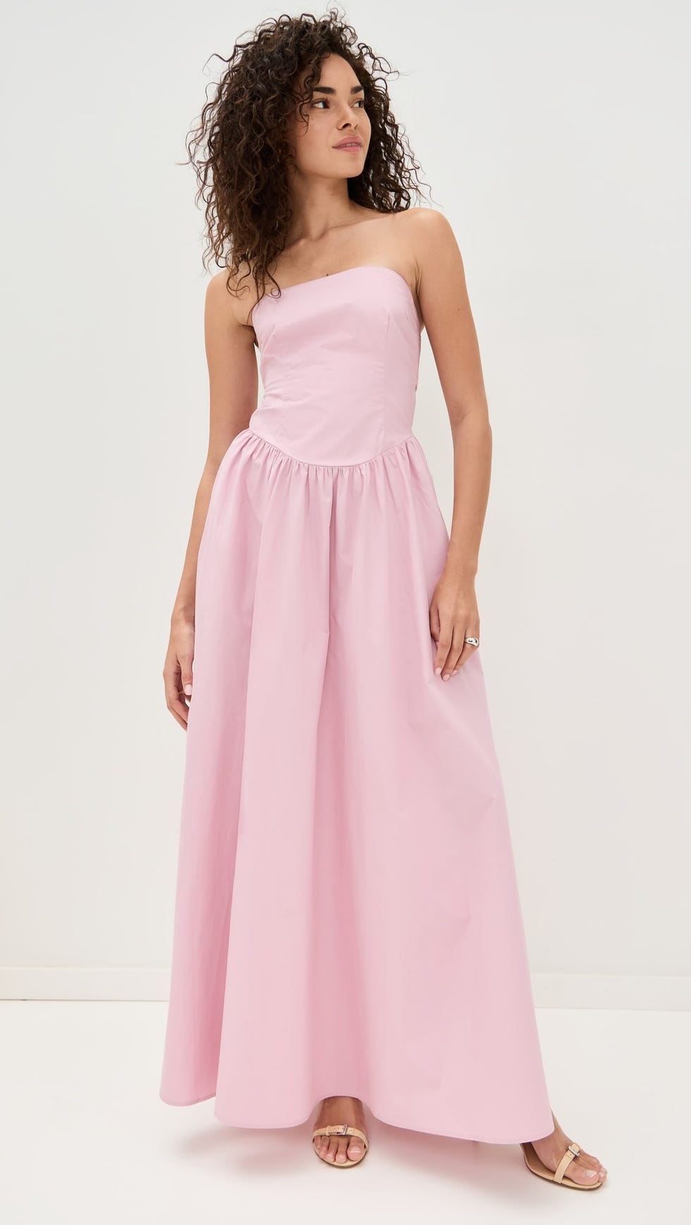 Poplin Drop Waist Tube Dress