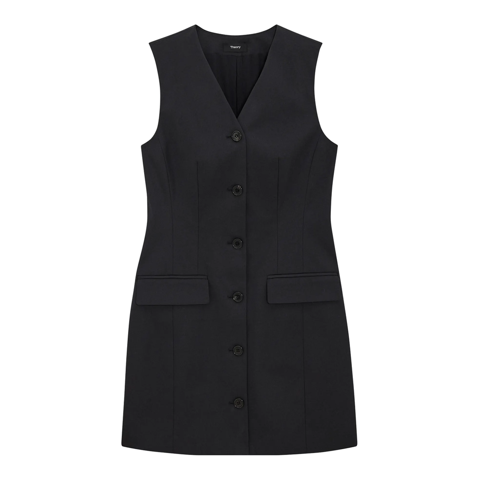 Vestido blazer mini chino de algodão