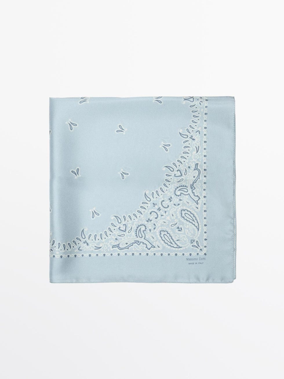 100% Silk Paisley Print Bandana
