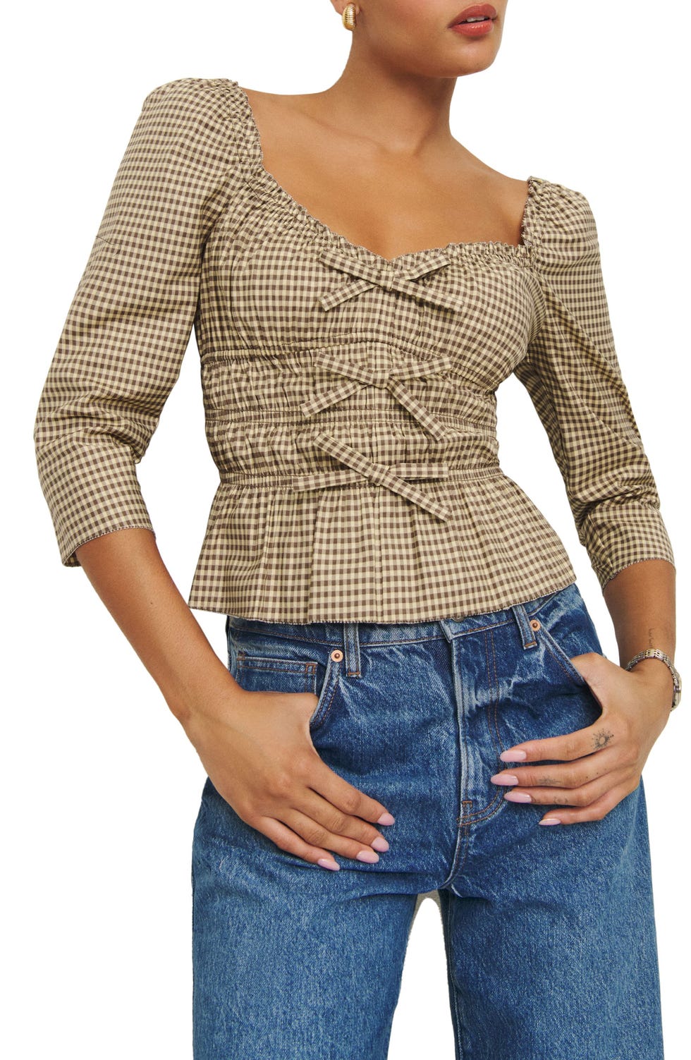 Lauryn Gingham Cotton Top