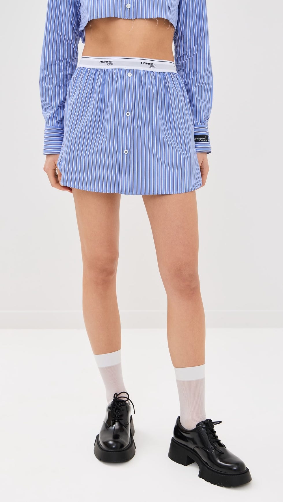 Shirttail Mini Skirt