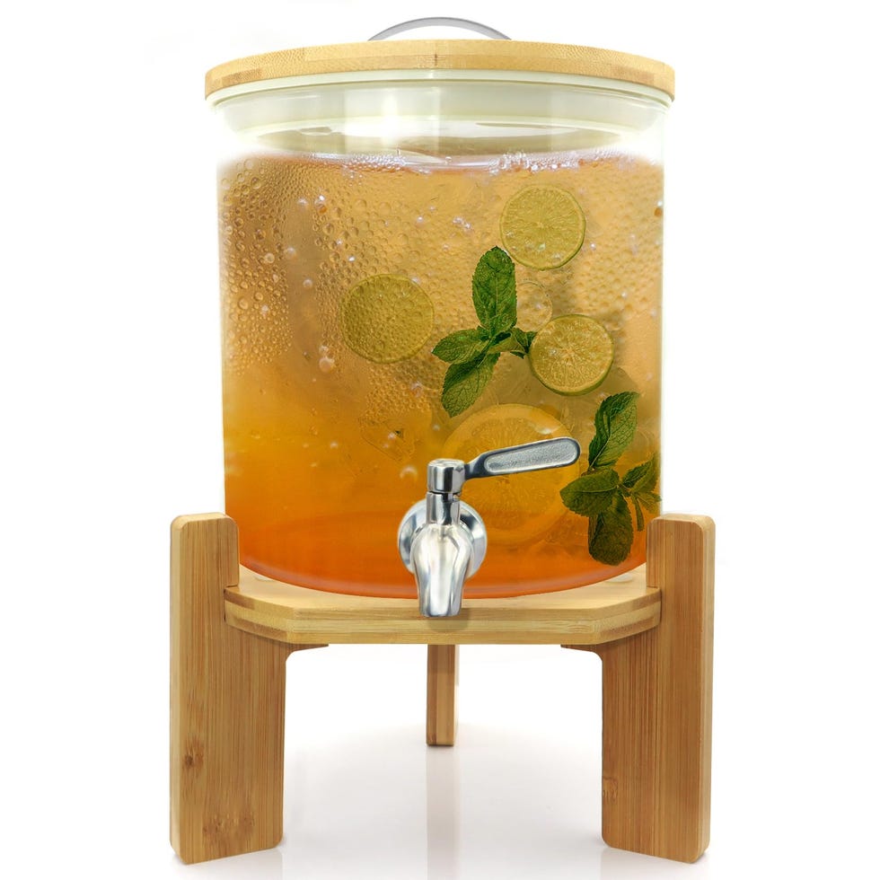 Glass Beverage Dispenser with Stand