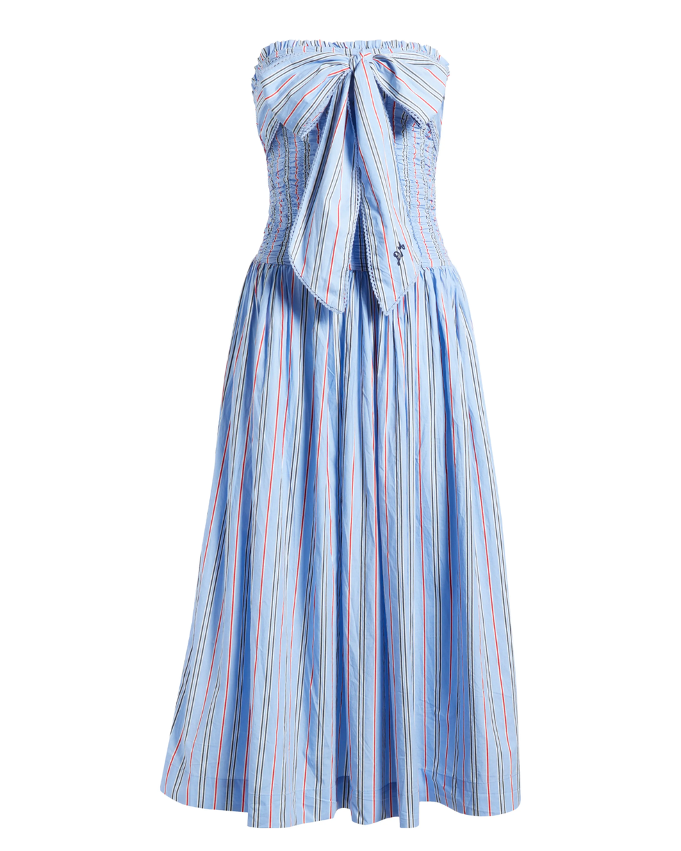 Mia Tie Neck Strapless Midi Dress