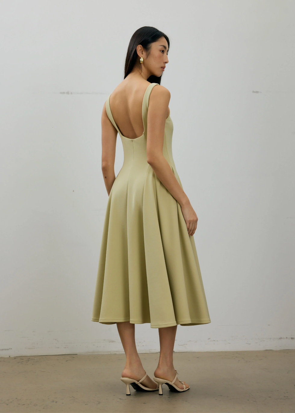 Robe midi de ballerina rembourrée Reina