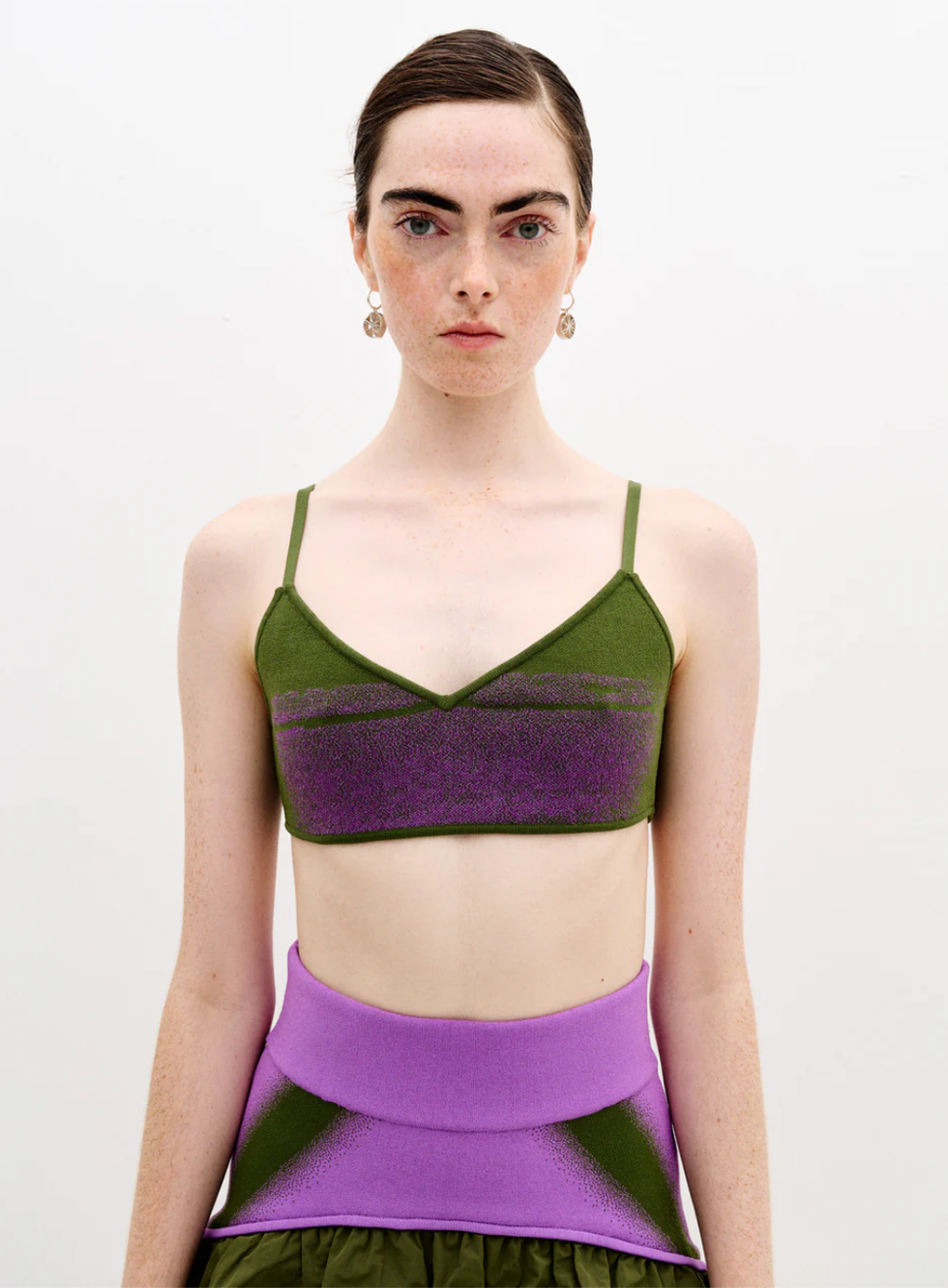 Top de soutien-gorge réfléchissant la lumière flash bruyère