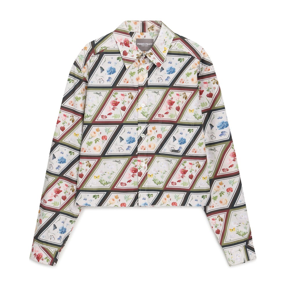 Chemise à manches longues coulées florales