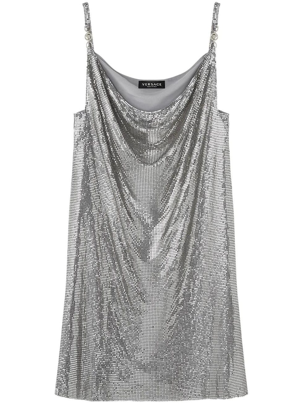 mini-robe en mailles de cou de coude
