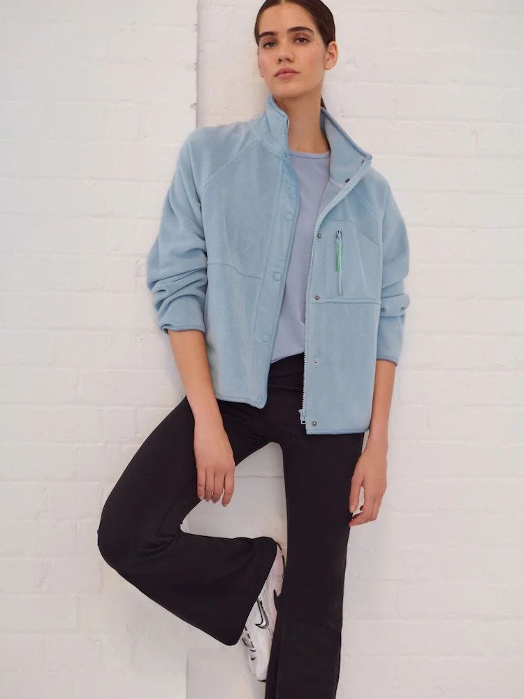 Pale Blue Sports Fleece Jacket