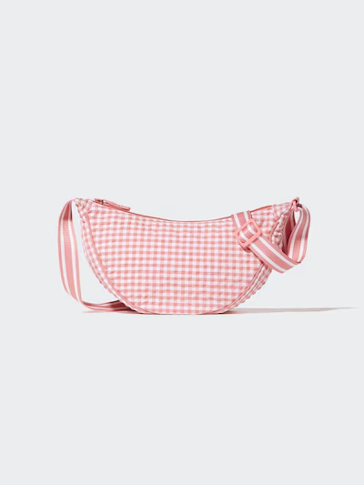 Mini Round shoulder bag in squares