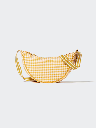 Mini Round shoulder bag in squares